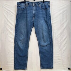 Levis 505 Regular Fit Jeans Mens 38x32 Blue Straight Leg Stretch Denim Pants